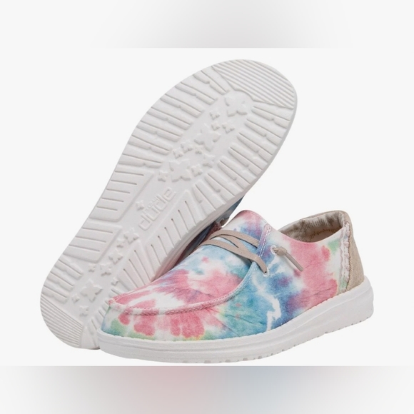NWT. HEY DUDE  Wendy Boho Girl's Tie-Tyed Casual slip-on shoes - Picture 3 of 4
